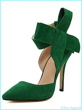 Pointy Toe High Heel Stiletto Big Bow Dress Pumps